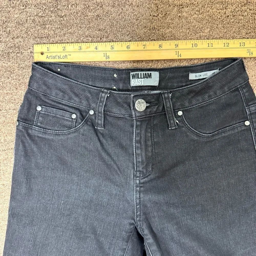 William Rast Black Wash Slim Leg Jeans Size 4 - Picture 5 of 7